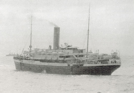 Troopship Aragon. Picture reproduced with permission from Imperial War Museum.